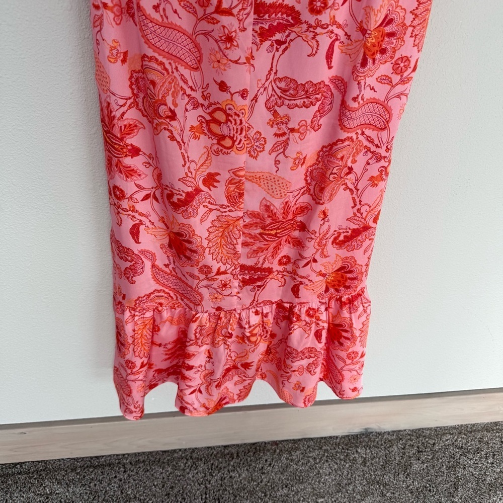 NWOT CINQ A SEPT Kay Floral-Print Midi-Dress English Rose Multi Boho Women’s 0 - Picture 14 of 14